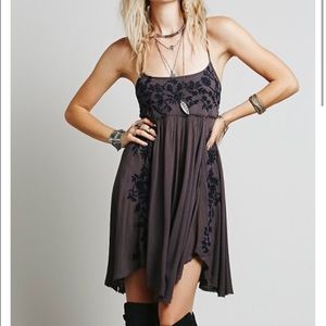 Free People Embroidered Babydoll Dress